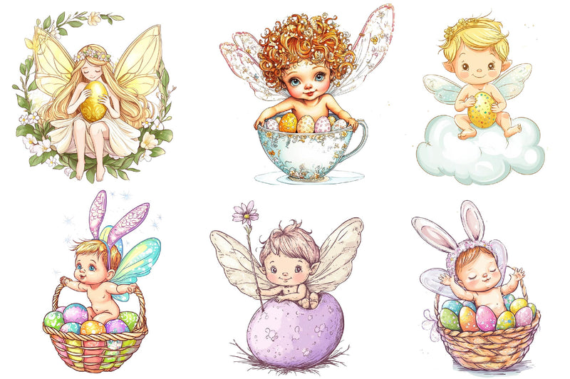 Easter Fairy Clipart Bundle - CraftNest - Digital Crafting and Art