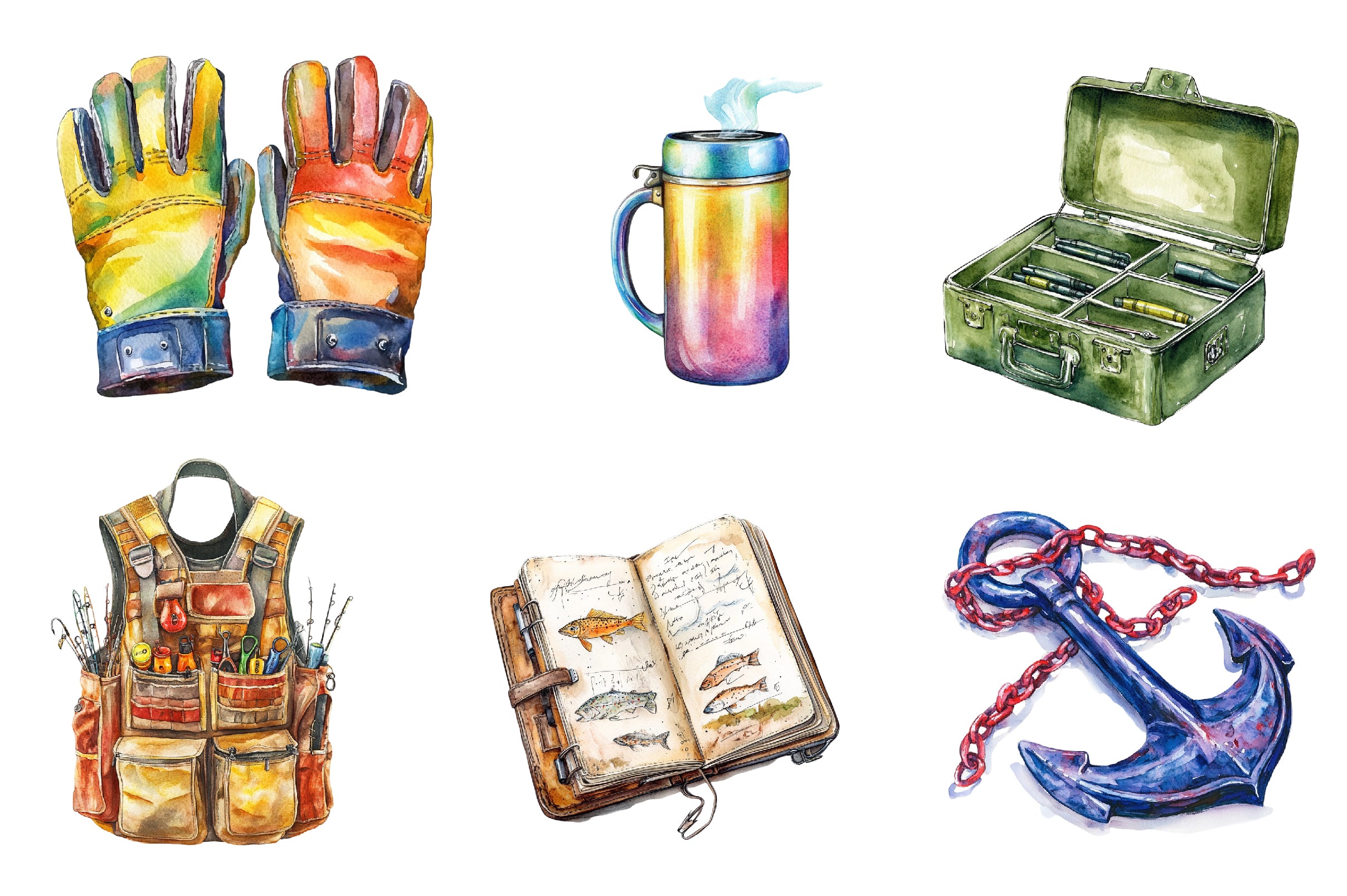 Fishing Clipart Bundle - CraftNest - Digital Crafting and Art