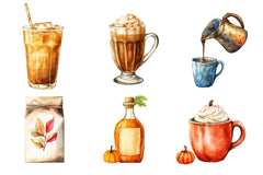 Cozy Autumn Coffee Clipart Bundle - CraftNest - Digital Crafting and Art