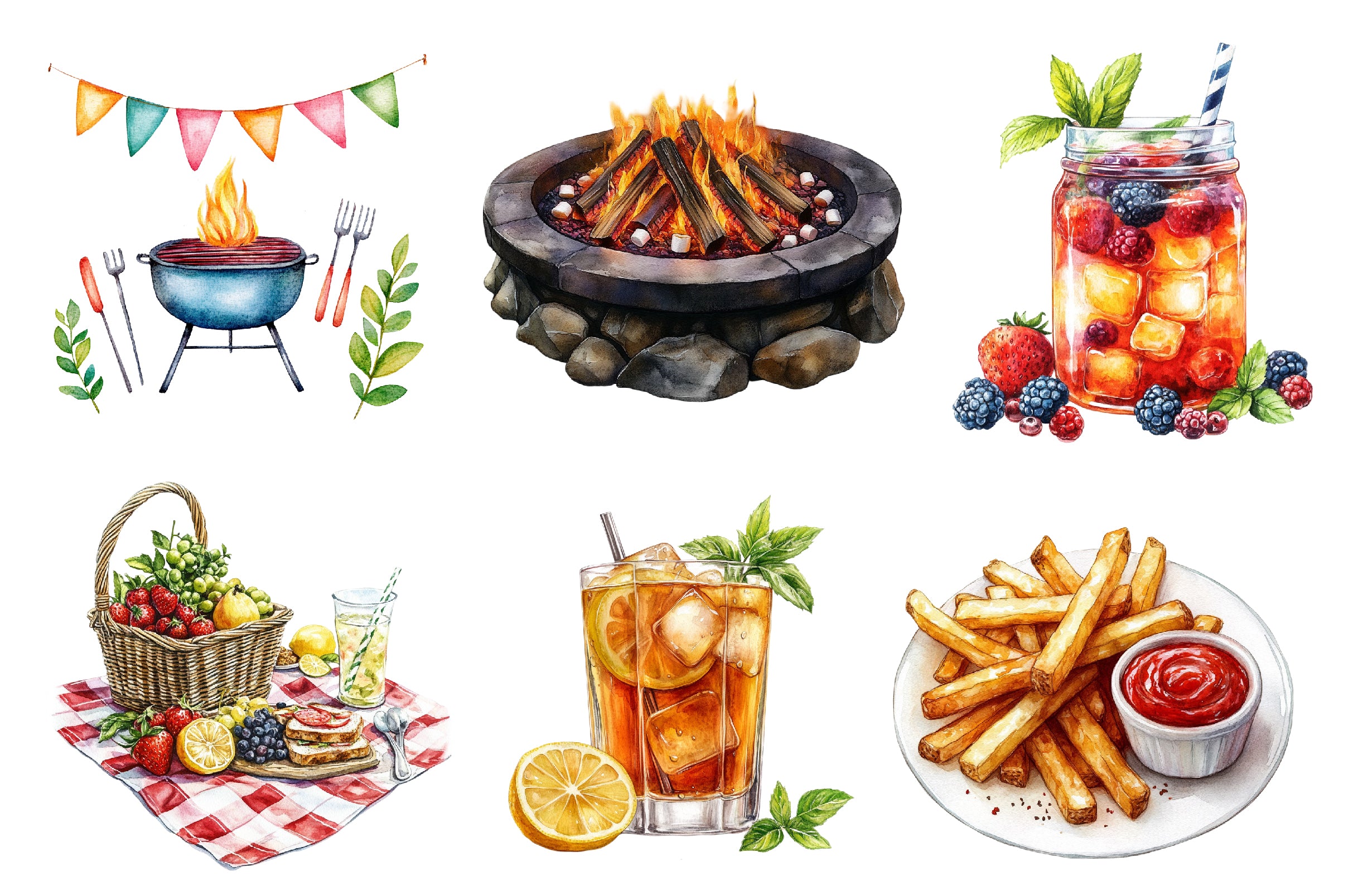 Summer Barbecue Day Clipart Bundle - CraftNest - Digital Crafting and Art