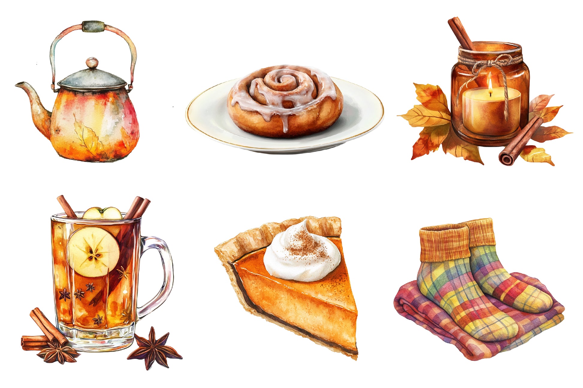 Fall Lazy Day Clipart Bundle 1 - CraftNest - Digital Crafting and Art