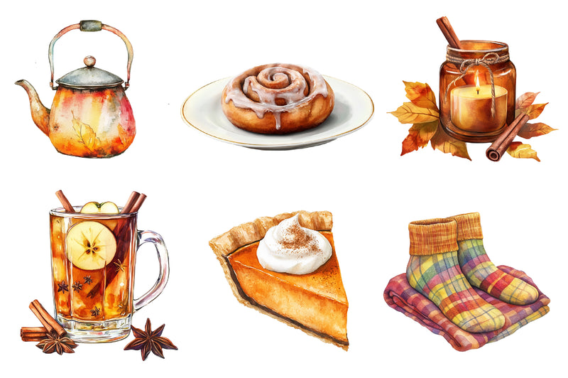 Fall Lazy Day Clipart Bundle 1 - CraftNest - Digital Crafting and Art