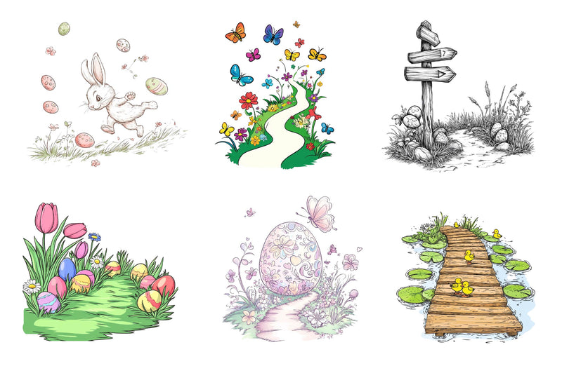 Spring Easter Path Clipart Bundle - CraftNest - Digital Crafting and Art