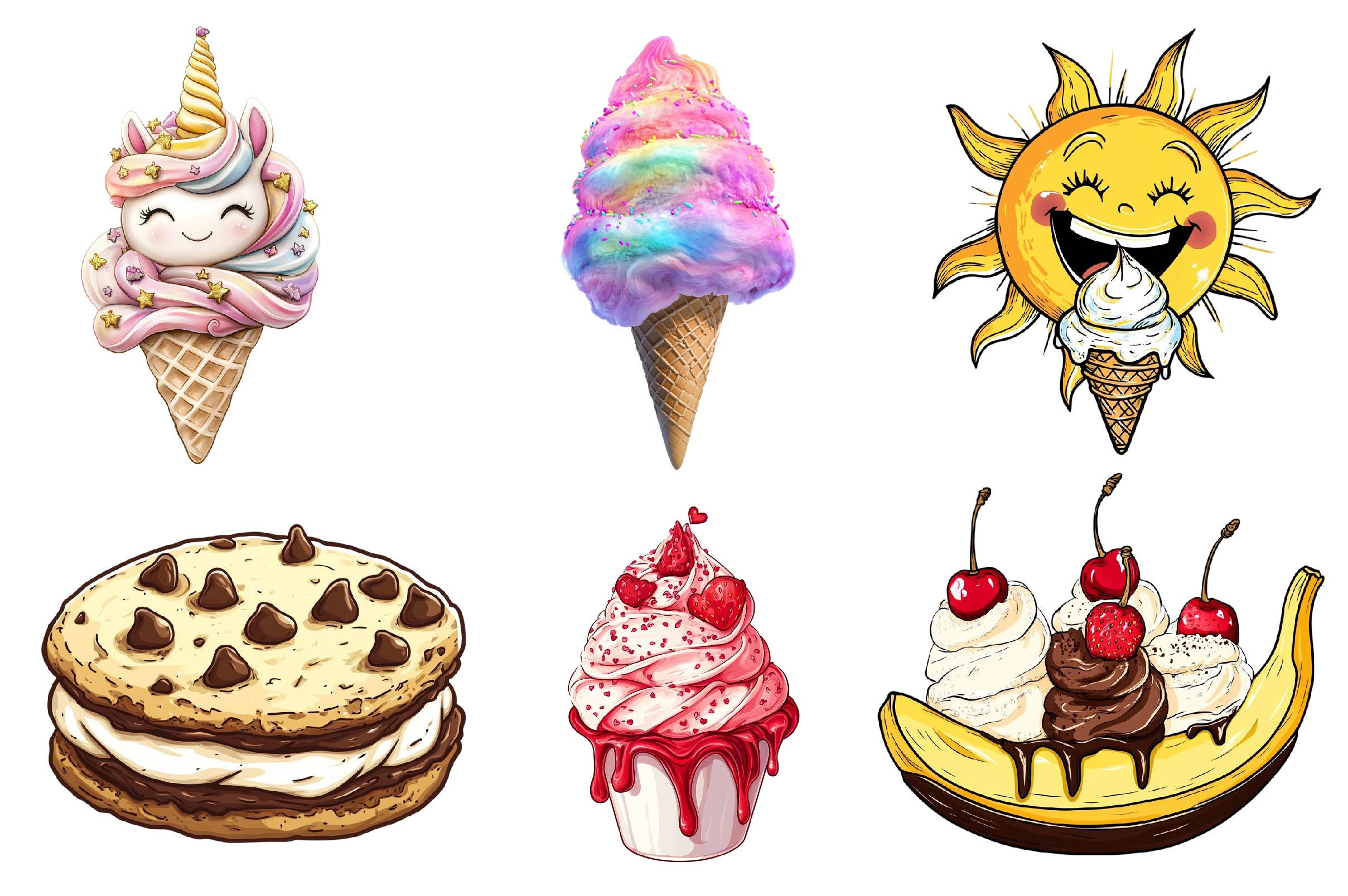 Summer Ice Cream Clipart Bundle 3 - CraftNest - Digital Crafting and Art