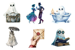 Antique Halloween Ghost Clipart Bundle - CraftNest - Digital Crafting and Art