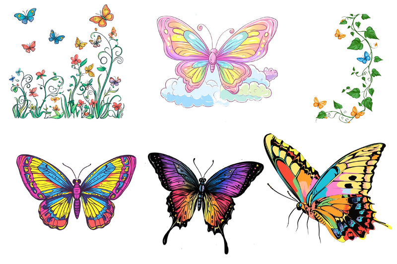 Spring Butterfly Border Clipart Bundle 1 - CraftNest - Digital Crafting and Art
