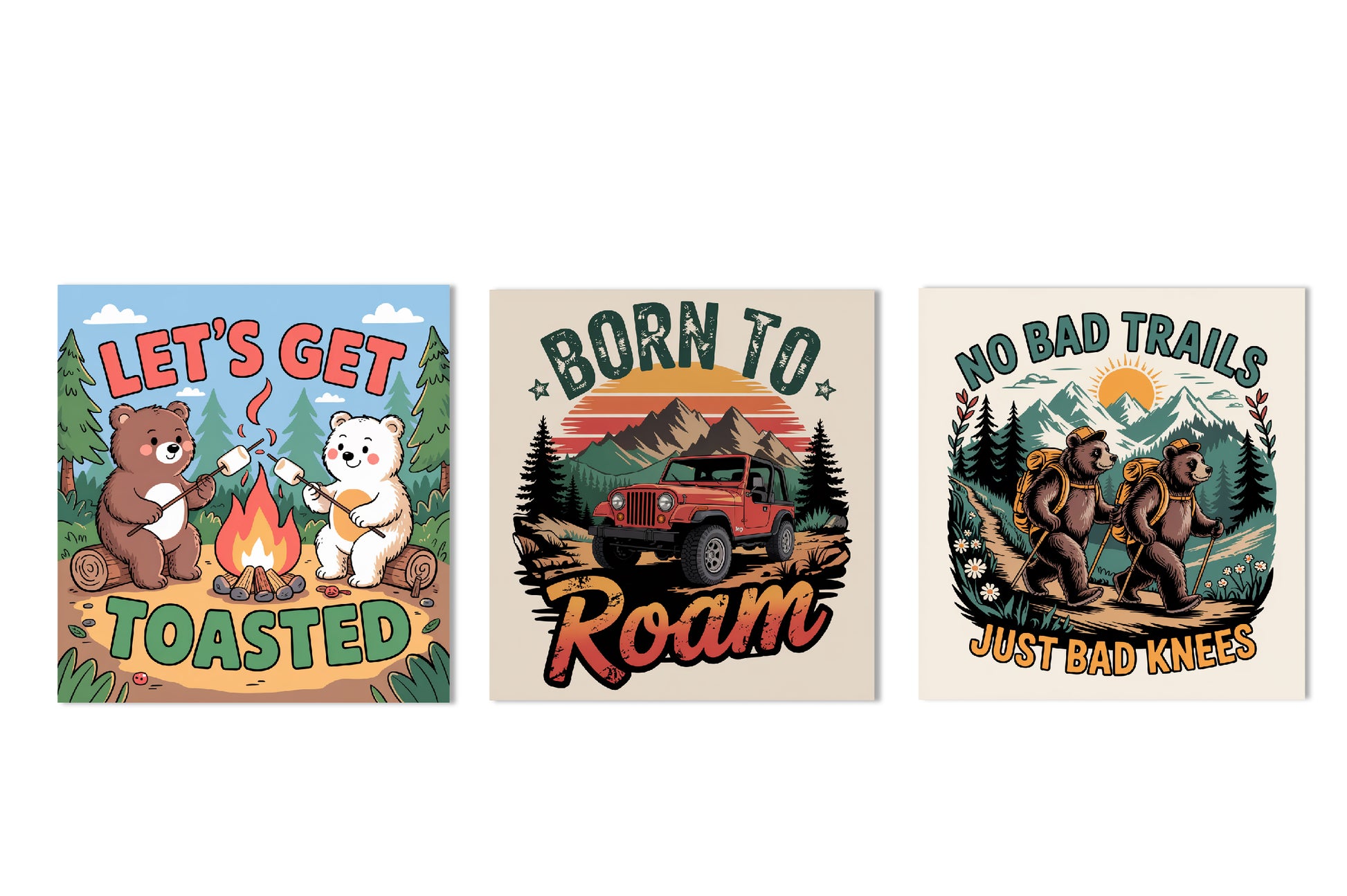 Vintage Summer Camping Sign Clipart Bundle - CraftNest - Digital Crafting and Art