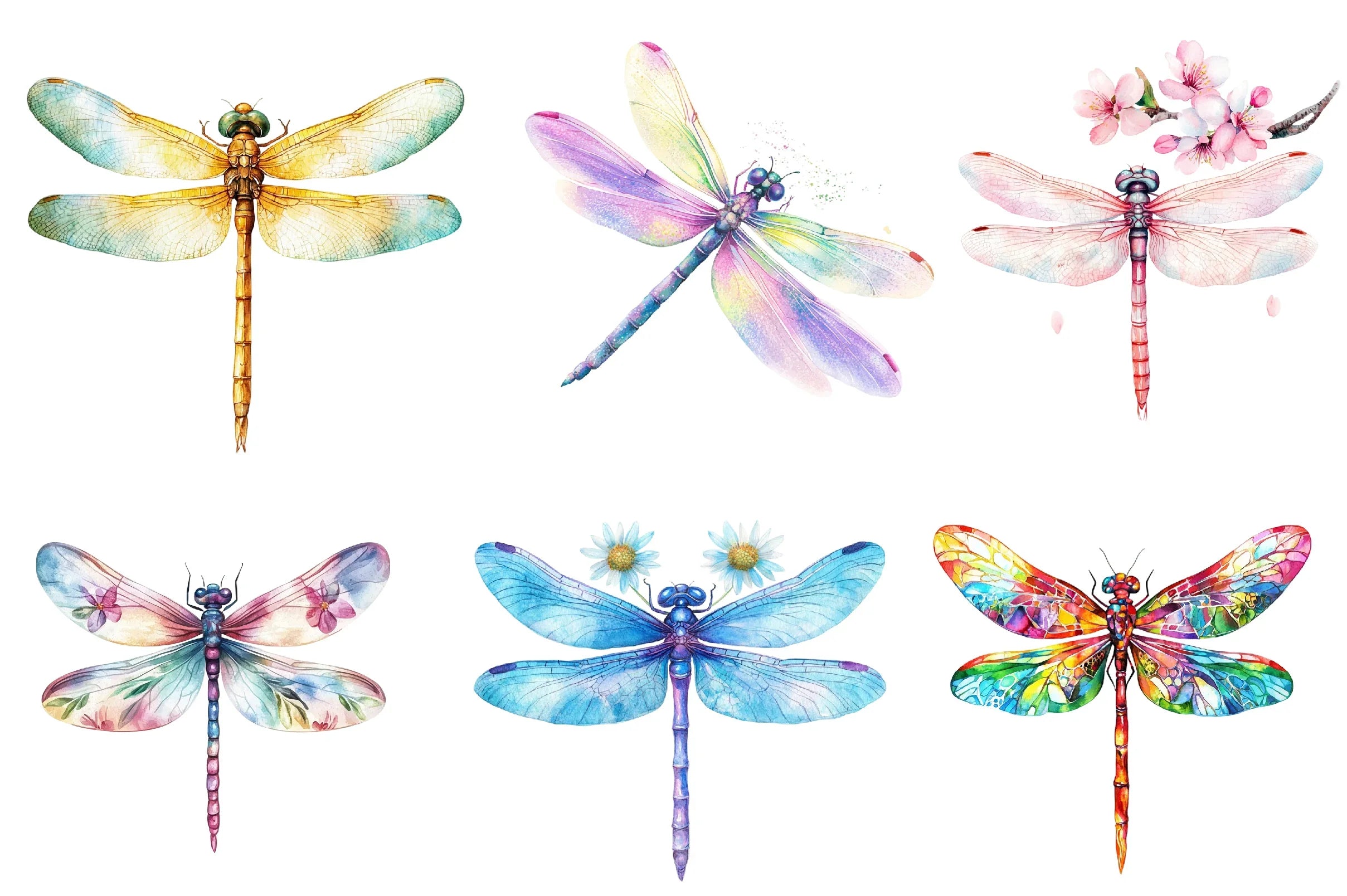 Spring Dragonflies Border Clipart Bundle - CraftNest - Digital Crafting and Art