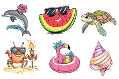 Cute Hawaiian Summer Clipart Bundle - CraftNest - Digital Crafting and Art