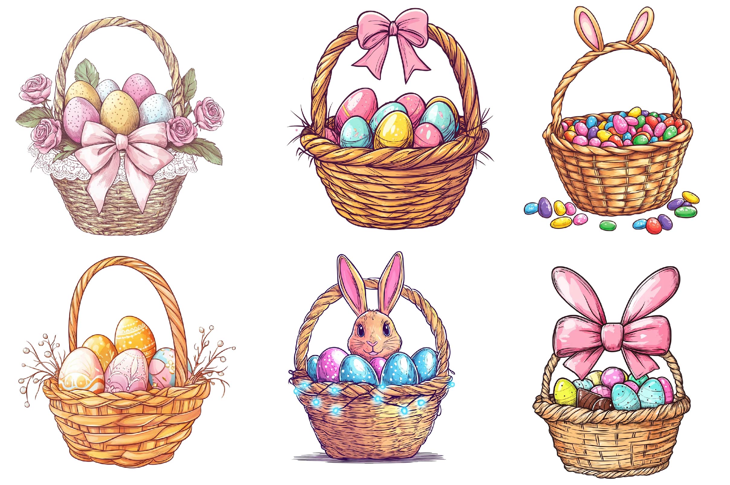 Easter Basket Clipart Bundle 1 - CraftNest - Digital Crafting and Art