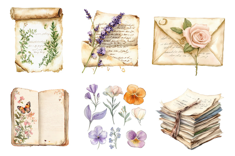 Spring Old Paper Junk Journals - CraftNest - Digital Crafting and Art