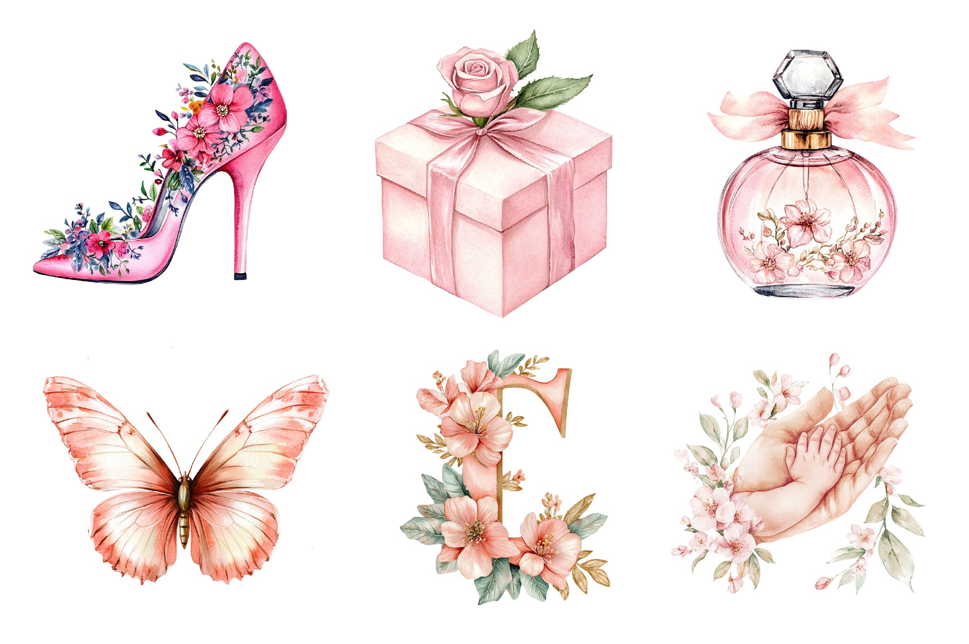 Blush Pink Mothers Day Clipart Bundle - CraftNest - Digital Crafting and Art