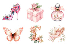 Blush Pink Mothers Day Clipart Bundle - CraftNest - Digital Crafting and Art