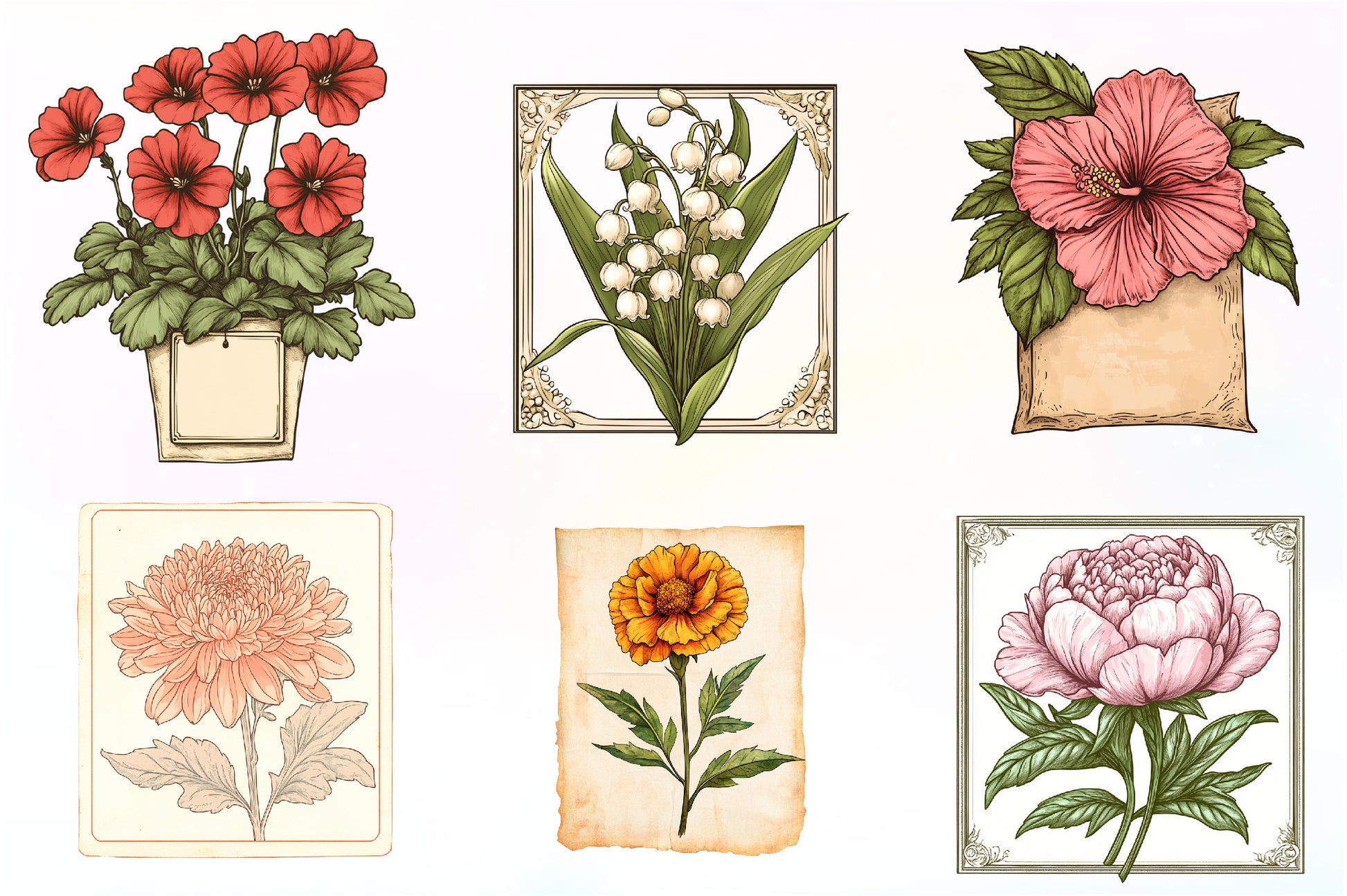Vintage Flowers Seed Packet Clipart Bundle - CraftNest - Digital Crafting and Art