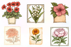 Vintage Flowers Seed Packet Clipart Bundle - CraftNest - Digital Crafting and Art