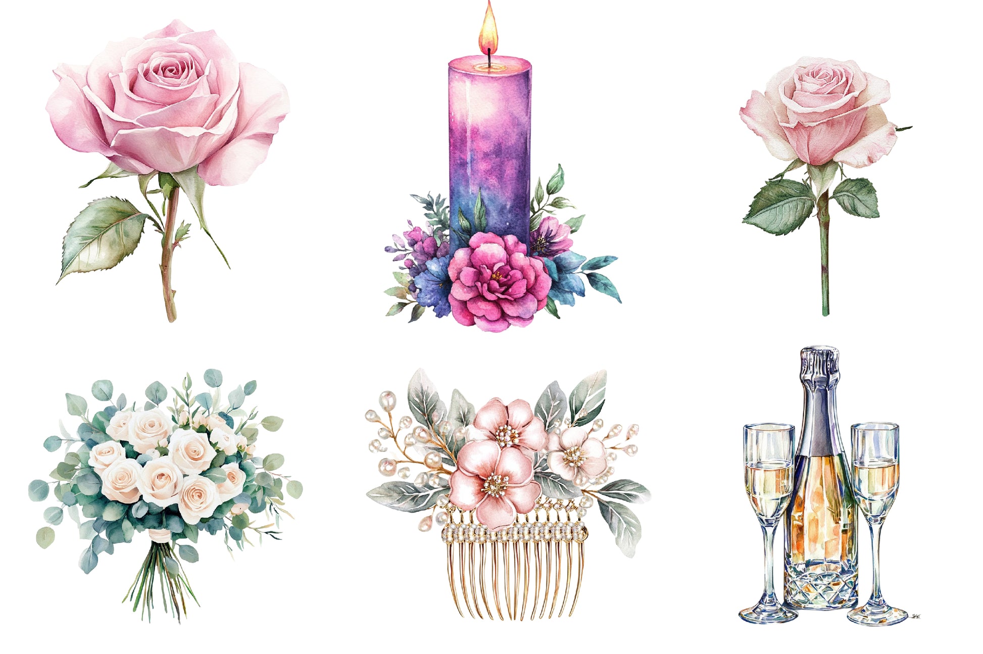 Elegant Wedding Clipart Bundle - CraftNest - Digital Crafting and Art