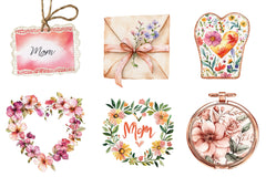 Romantic Mothers Day Clipart Bundle - CraftNest - Digital Crafting and Art