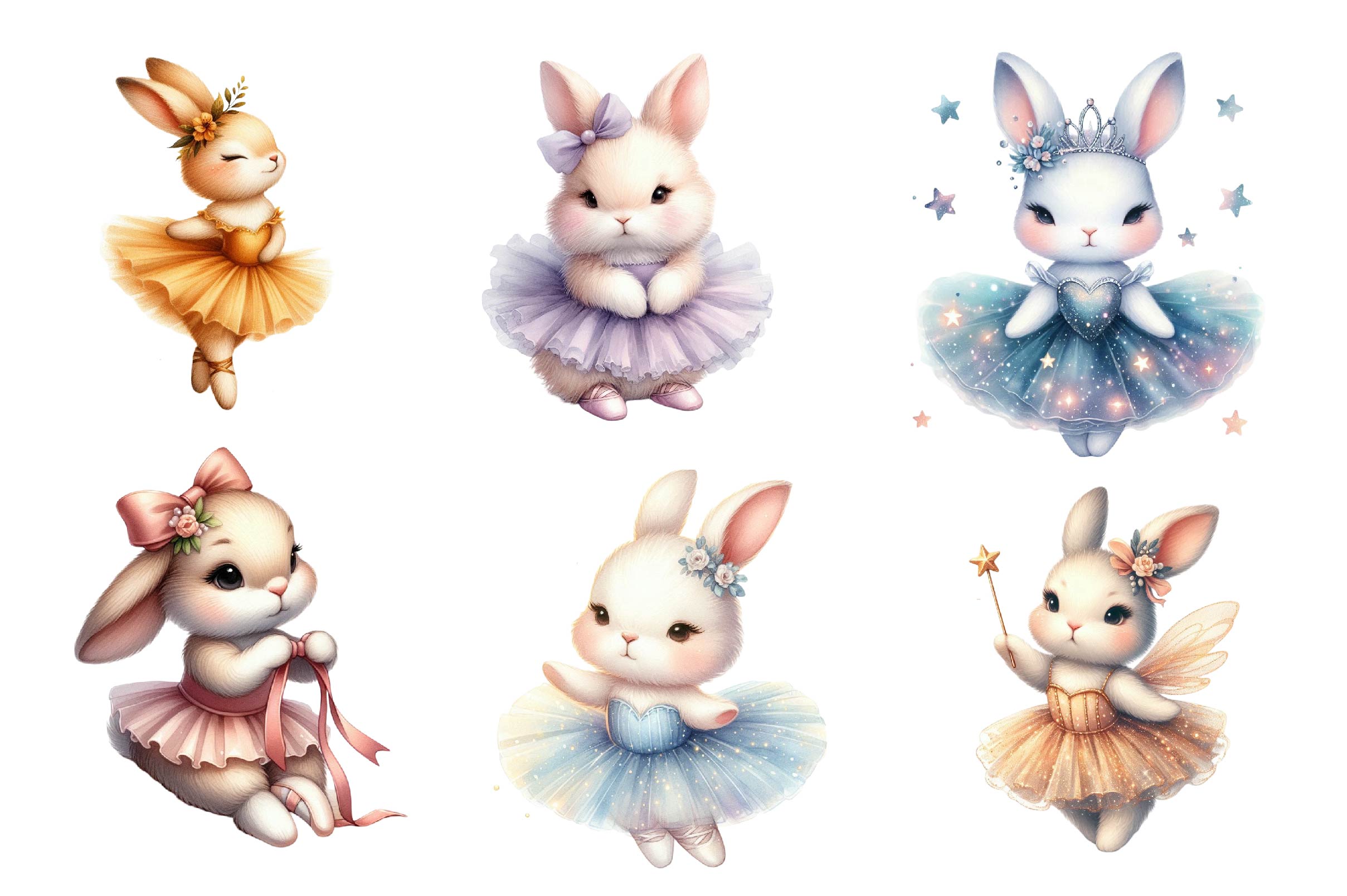 Ballerina Bunny Clipart Bundle - CraftNest - Digital Crafting and Art