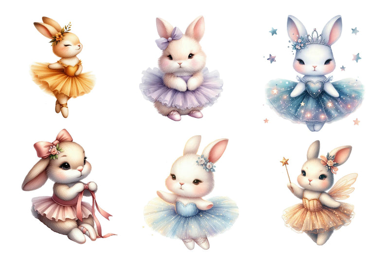 Ballerina Bunny Clipart Bundle - CraftNest - Digital Crafting and Art
