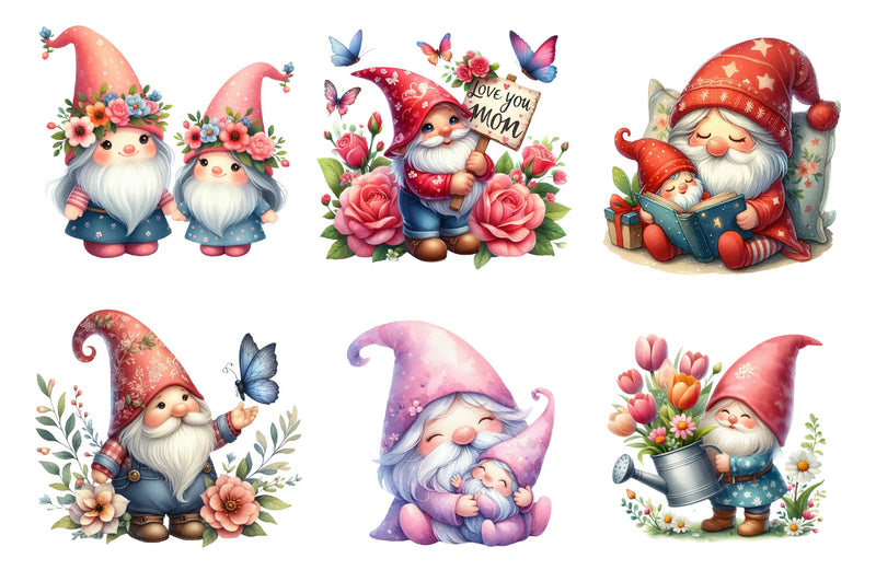 Mothers Day Gnomes Clipart Bundle - CraftNest - Digital Crafting and Art