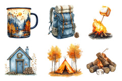 Autumn Camping Trip Clipart Bundle - CraftNest - Digital Crafting and Art