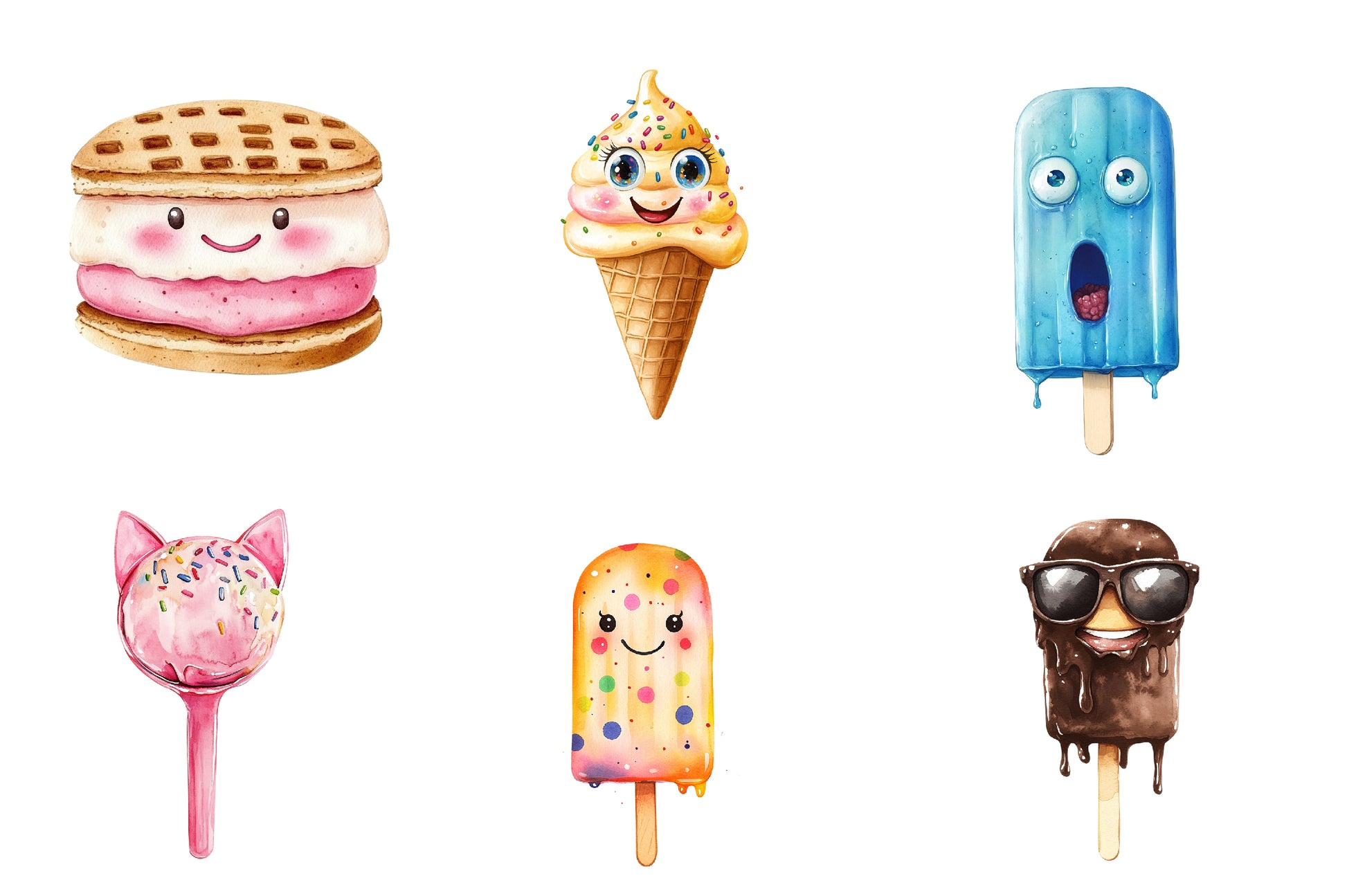 Ice Cream Fun Collection Clipart Bundle - CraftNest - Digital Crafting and Art