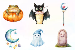 Dreamy Cute Halloween Clipart Bundle - CraftNest - Digital Crafting and Art