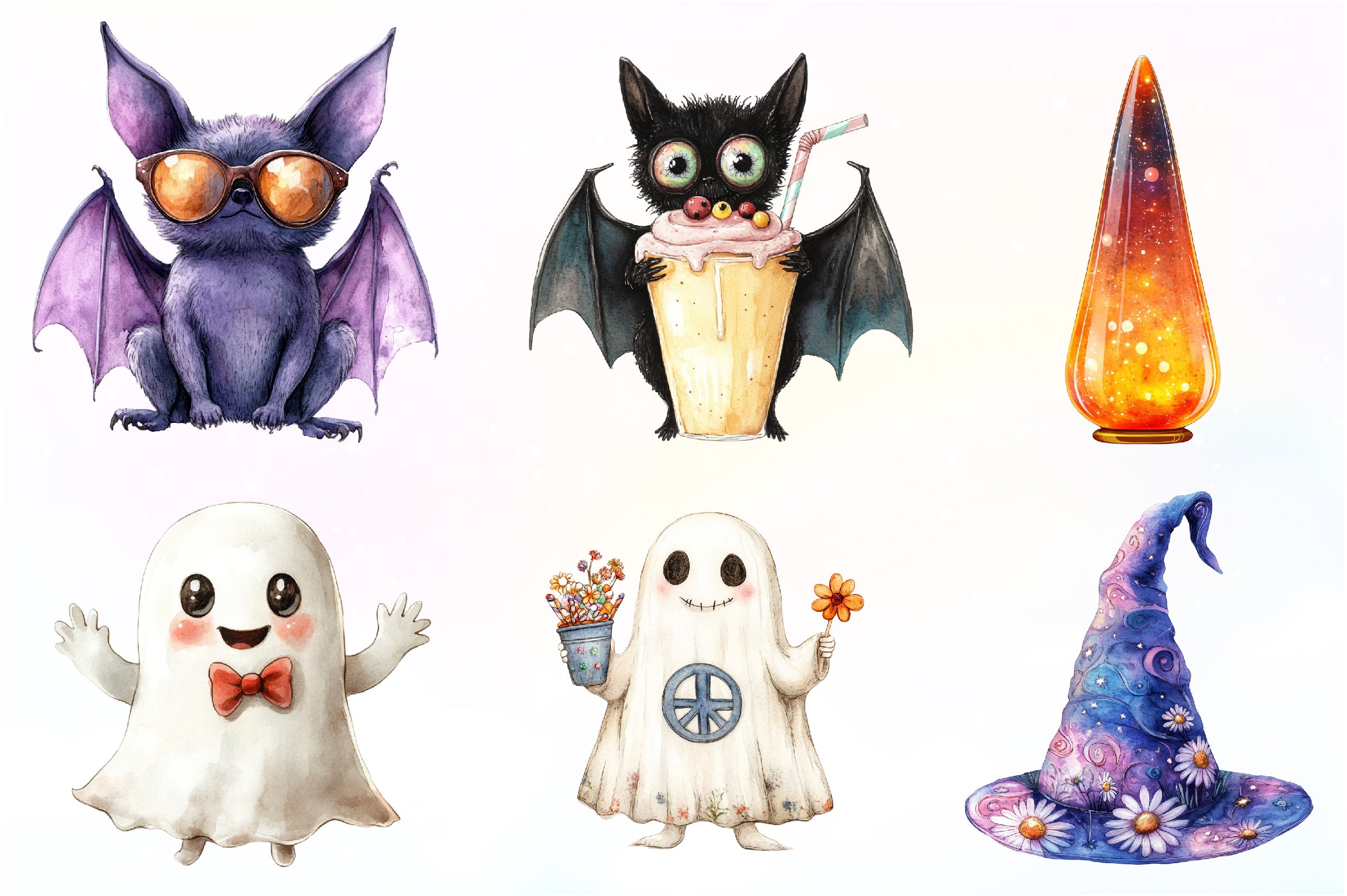 Cute Retro Halloween Clipart Bundle - CraftNest - Digital Crafting and Art