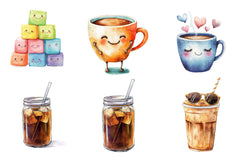 Cartoonish Coffee Collection Clipart Bundle - CraftNest - Digital Crafting and Art