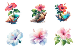 Hibiscus Flowers Clipart Bundle - CraftNest - Digital Crafting and Art