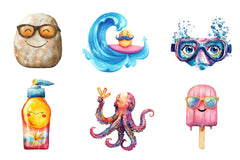 Funny Summer Beach Clipart Bundle - CraftNest - Digital Crafting and Art