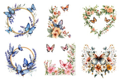Spring Butterfly Border Clipart Bundle - CraftNest - Digital Crafting and Art