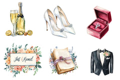 Elegant Wedding Clipart Bundle - CraftNest - Digital Crafting and Art