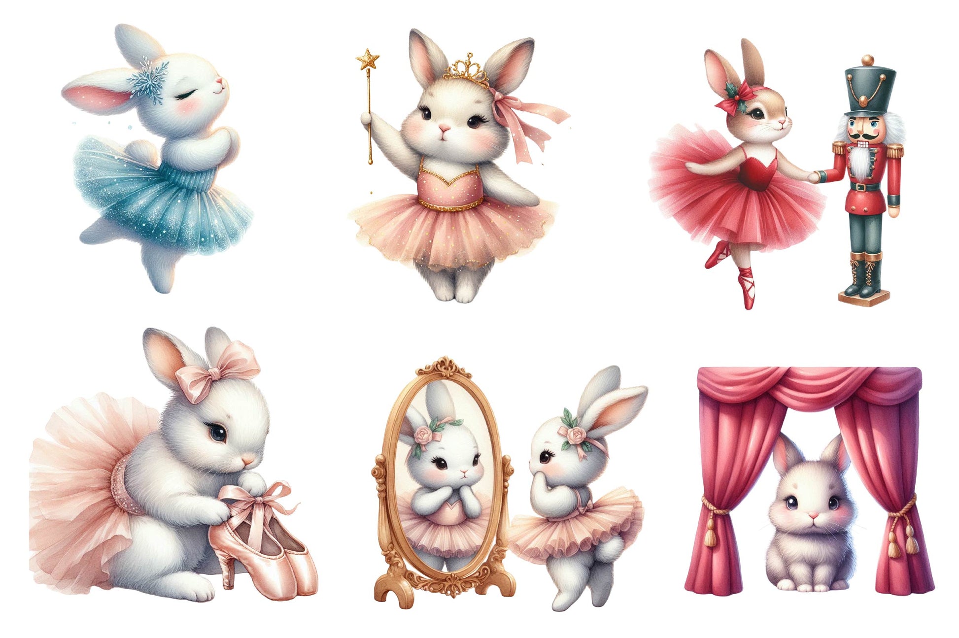 Ballerina Bunny Clipart Bundle - CraftNest - Digital Crafting and Art
