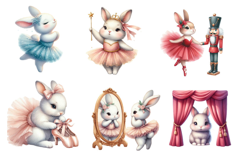 Ballerina Bunny Clipart Bundle - CraftNest - Digital Crafting and Art