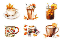 Fall Coffee Clipart Bundle - CraftNest - Digital Crafting and Art