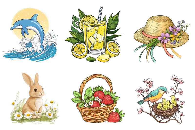 Spring & Summer Collection Clipart Bundle - CraftNest - Digital Crafting and Art