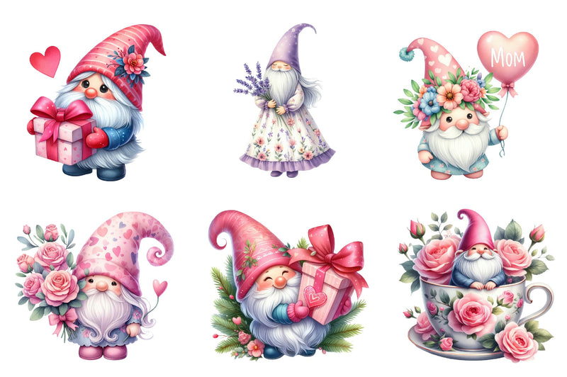 Mothers Day Gnomes Clipart Bundle - CraftNest - Digital Crafting and Art