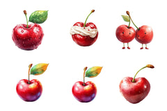 Cherry Fruit Berries Cherry Clipart Bundle - CraftNest - Digital Crafting and Art