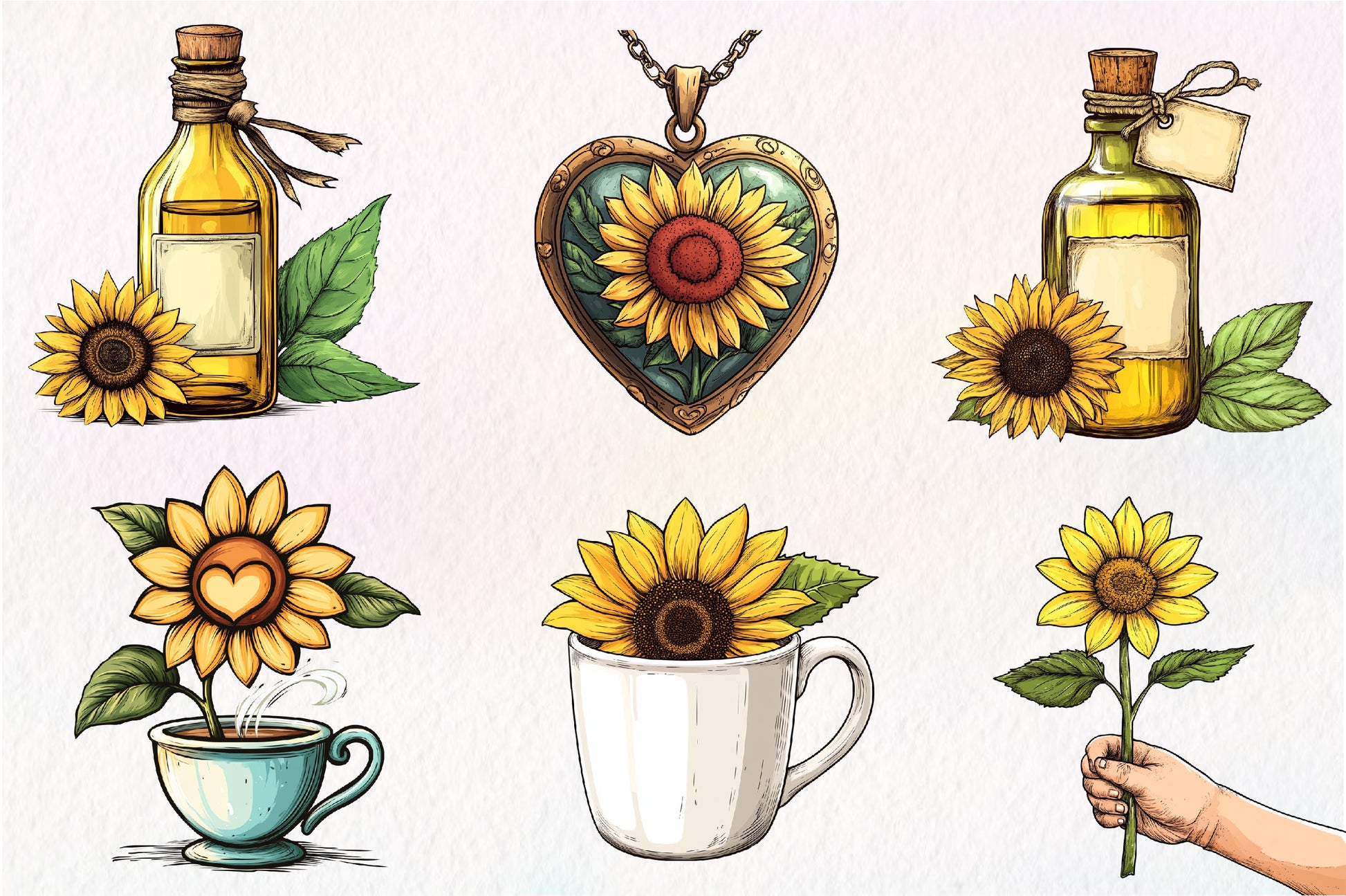 Sunflower Mothers Day Clipart Bundle 1 - CraftNest - Digital Crafting and Art