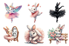 Ballerina Bunny Clipart Bundle - CraftNest - Digital Crafting and Art