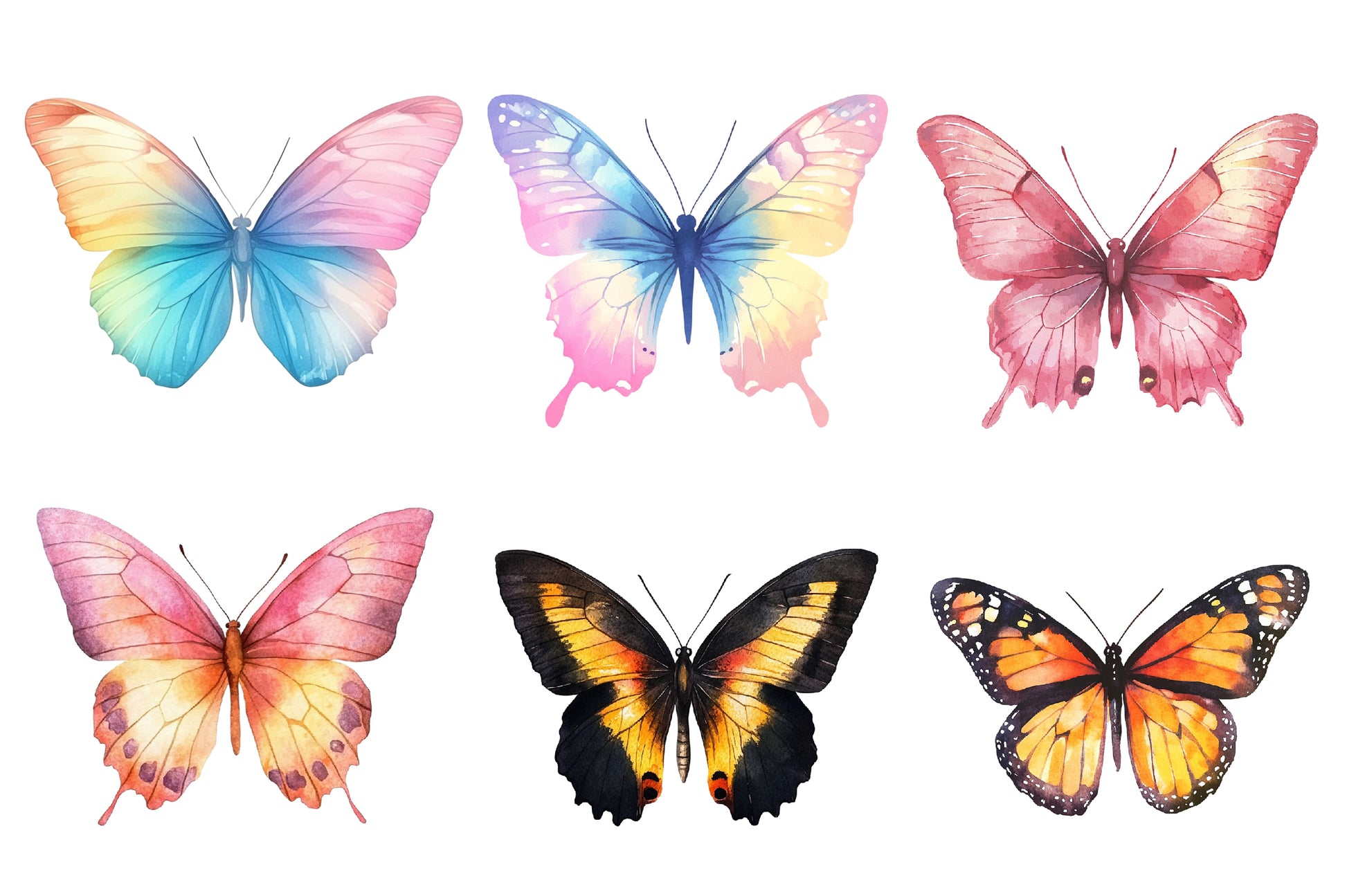 Butterfly Silhouettes Clipart Bundle - CraftNest - Digital Crafting and Art
