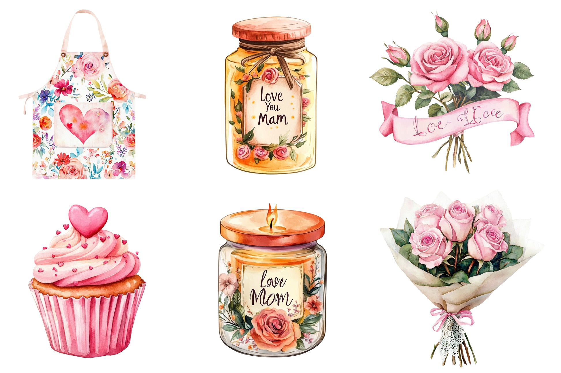 Romantic Mothers Day Clipart Bundle - CraftNest - Digital Crafting and Art