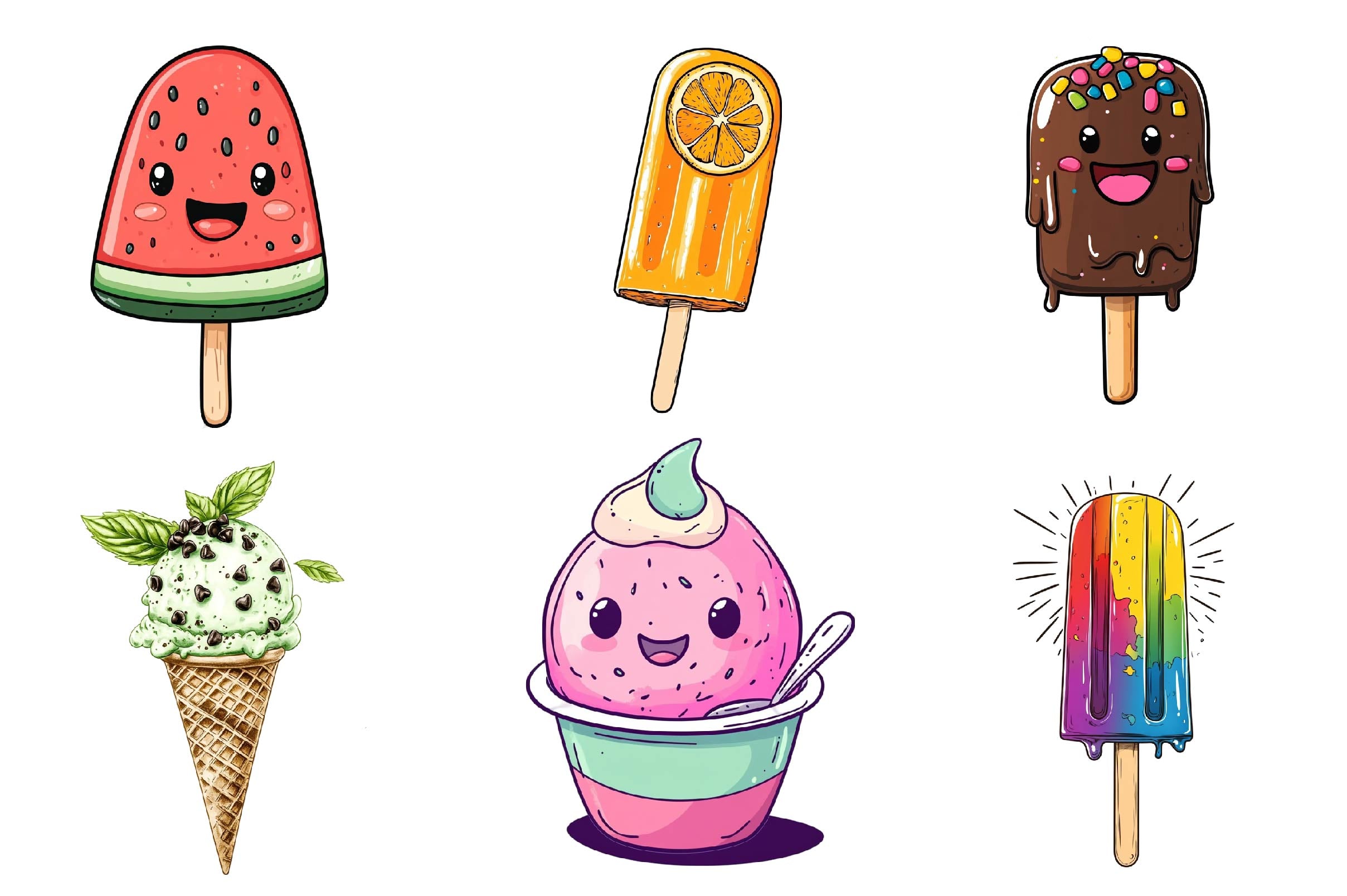 Summer Ice Cream Clipart Bundle 3 - CraftNest - Digital Crafting and Art