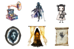 Antique Halloween Ghost Clipart Bundle - CraftNest - Digital Crafting and Art