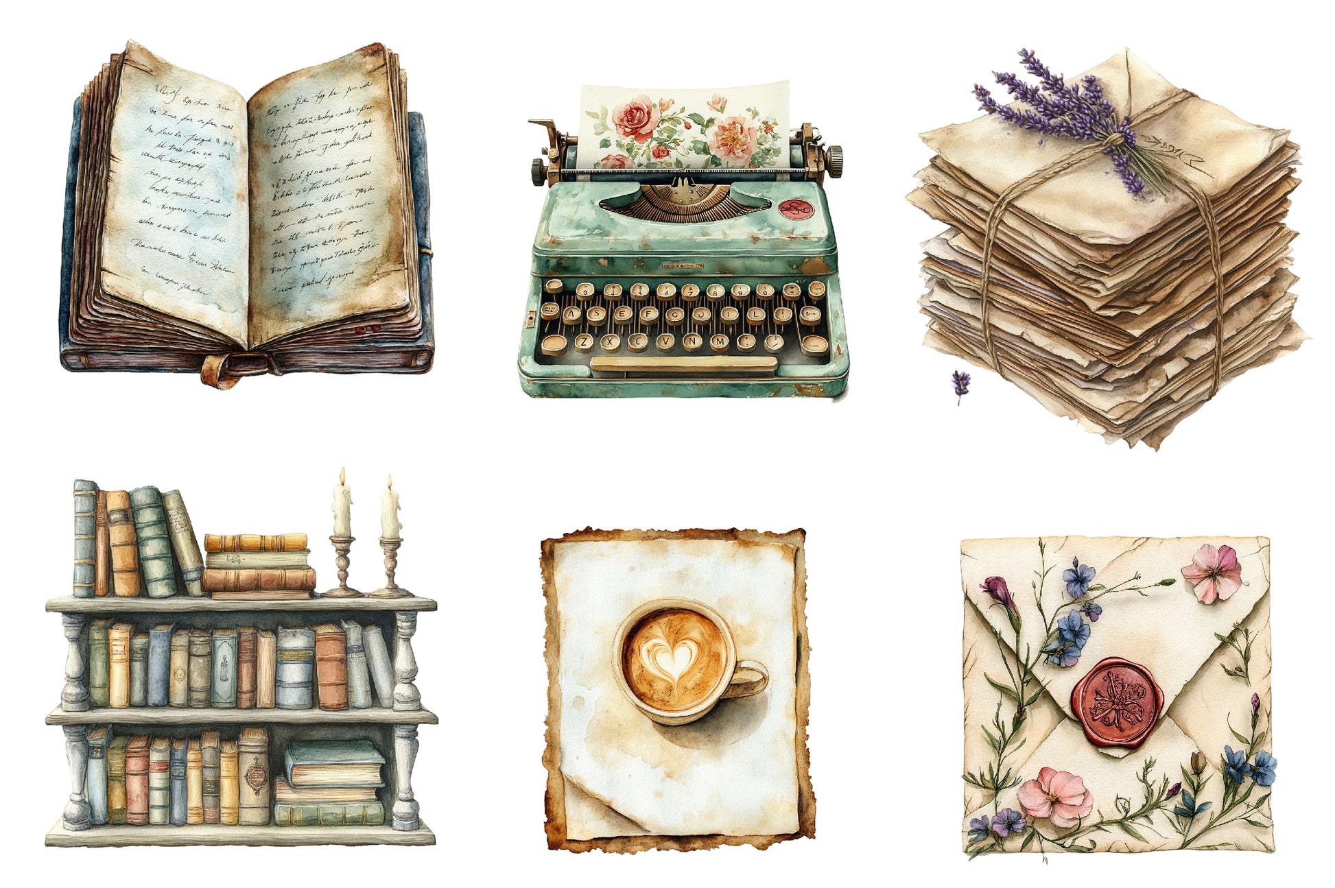 Antique Writer Clipart Bundle - CraftNest - Digital Crafting and Art