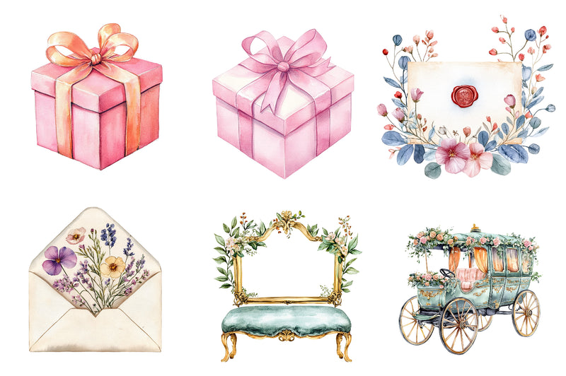 Elegant Wedding Clipart Bundle - CraftNest - Digital Crafting and Art