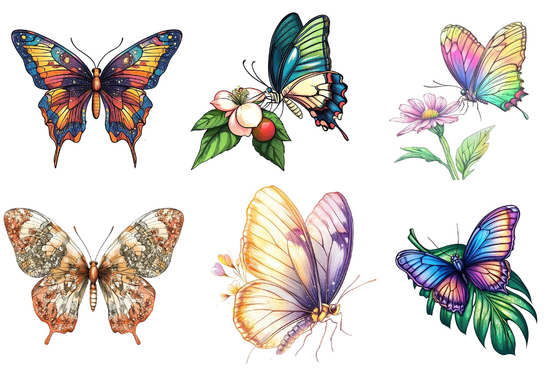 Summer Butterfly Clipart Bundle 2 - CraftNest - Digital Crafting and Art