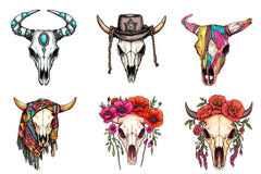 Western Cow Skull Clipart Bundle - CraftNest - Digital Crafting and Art