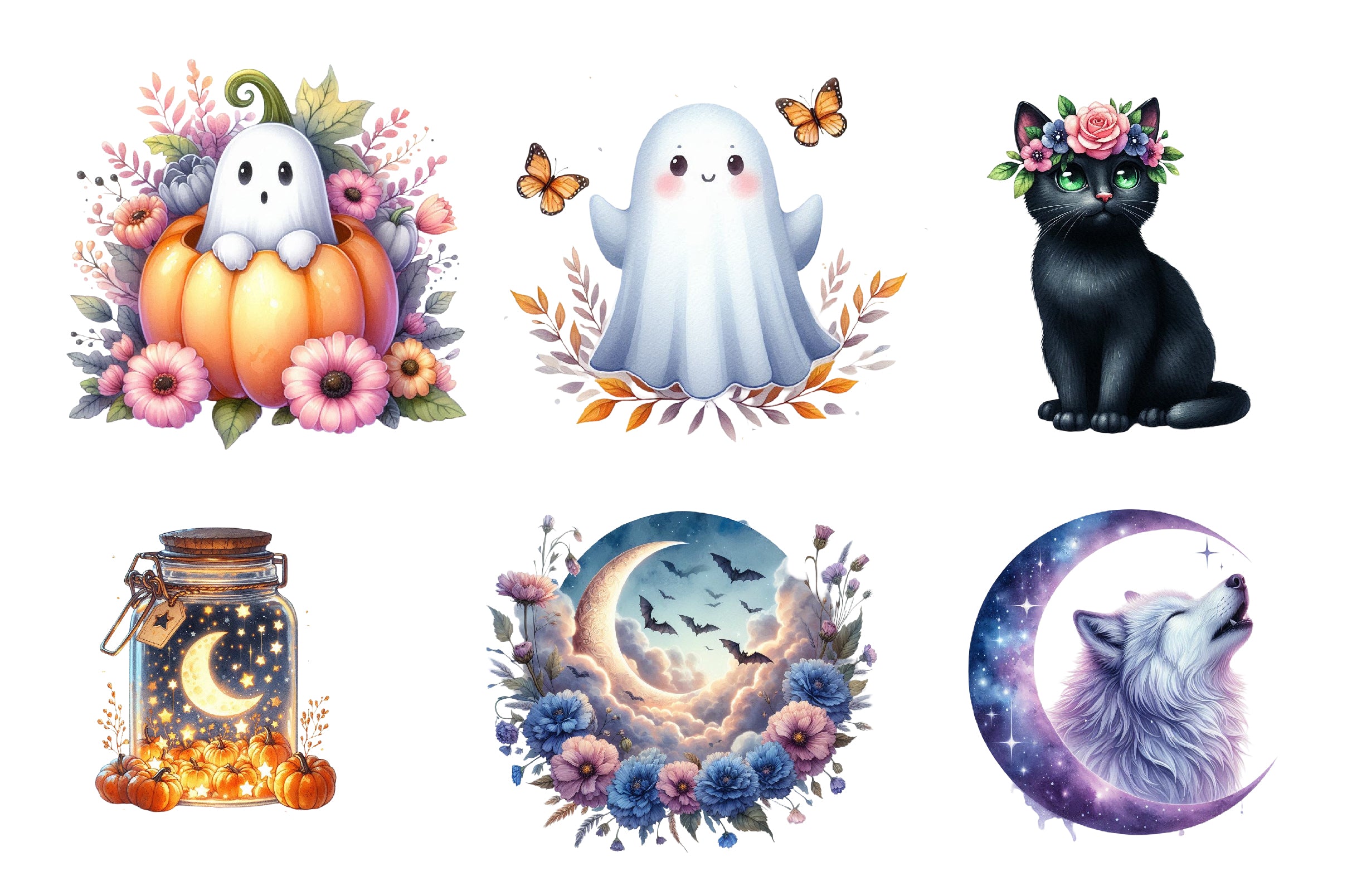 Beautiful Halloween Clipart Bundle - CraftNest - Digital Crafting and Art